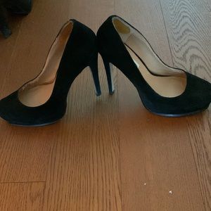Black Suede Steve Madden High Heels